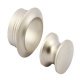 Mini Push-Lock+Rosette Set 16mm Plastic Wht
