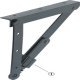 Folding Bracket for Tables and Benches Profile Dimensions 25 x 25 x 3 mm Steel Screw fixing at the side Powder coated black