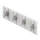 Coat Hook Rail with 4 Hooks Stainless Steel 42 x 36 mm Face fixing Brushed stainless steel finish