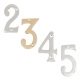 Numeral 0-9 Face Fixing 76 mm High Zinc Alloy Number: 7 polished chrome