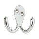 Coat Hook Double Zinc Alloy 25 x 56 mm Polished chrome finish