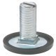 Plinth Adj Fit M8x45mm D23mm Galvanised Steel/Black