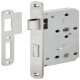 Bathroom Lock Mortice 78 mm Locking Centres Stainless Steel Startec For fire resistant/smoke control doors Backset 55 mm case size 84 mm radius forend satin stainless steel
