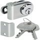 Glass Door Cylinder Lever Lock with Nut Attachment for Glass Panels from 4-10 mm With straight locking cam Closure direction 90° A (D F G)  keyed alike: key change H1 matt nickel plated