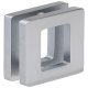 Flush Pull Handle Brass 110 x 60 mm for Glass Doors Satin nickel plated finish