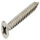 Hospa Screw Ful Countersunk PZ2 D5.0x70mm A2 Stainless Steel