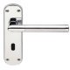 Lever Handles Mitred on Backplates for Lever Lock Standard Keyway Brass Polished/satin chrome