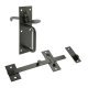 Suffolk Latch 190/192mm Steel Black