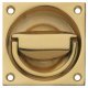 Flush Ring Pull Handle 75x75mm Brass Polished Brass