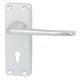 Lever Handles on Backplates for Lever Lock Aluminium Cransley Satin anodised