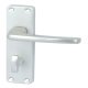 Lever Handles on Backplates for Bathroom Lock  Aluminium Cransley Satin anodised