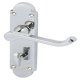 Lever Handles on Backplates for Bathroom Lock 167 mm Zinc Alloy Designed for interior doors Polished chrome
