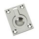 Flush Ring Pull Handle 50x38x11mm Brass Polished Brass