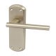 Lever Handles on Backplates for Latch Zinc Alloy Varthen Designed for interior doors Satin nickel