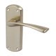 Lever Handles on Backplates for Lever Lock Zinc Alloy Olton Designed for interior doors Satin nickel