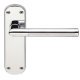 Lever Handles Mitred on Backplates for Latch Brass Polished/satin chrome
