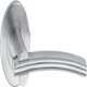Lever Handle Set 304 Stainless Steel HL08 Häfele Pair of lever handles and roses with escutcheon/WC set With WC release and inside turn satin