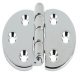 Flap Hinge 270° Screw Fixing Brass or Steel Economy model Steel polished nickel plated