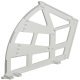 Shoe Rack for 3 Shelves Plastic Wht 1Set=2pcs