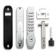 Digital Lock Mechanical Knob Operated Zinc Alloy Economy For internal and external applications Key override satin chrome