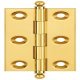 Butt Hinge Ball Finial 63 x 35 mm Brass Unwashered Length x width: 63 x 35 mm imitation bronze