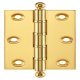 Butt Hinge Ball Finial 76 x 50 mm Brass Matt black