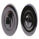 WC Release and Inside Turn Ø 53 mm Round Rose Zinc Alloy Emergency release and inside turn Black nickel