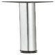 Leg w Adj D60x710mm Plastic Black/Steel Polished Chrome