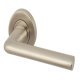 Lever Handles on Round Roses Zinc Alloy Gilman Designed for interior doors Satin nickel