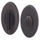 WC Release and Inside Turn Round Ø 52 mm Zinc Alloy RO12 Brushed black nickel