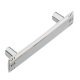 Melina Pull Handle Zinc Alloy Polished Chrome 128mm Fixing Centres