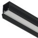 Aluminium Profile for Recess Mounting Loox5 LED Flexible Strip Lights 1105 Length 3000 mm depth 11.5 mm diffuser width 11 mm Black