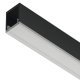 Aluminium Profile for Surface Mounting Loox5 LED Flexible Strip Lights 2101 Length 3000 mm depth 10.7 mm diffuser width 13 mm Black