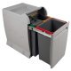 City Pull Out Waste Bin for Hinged Door Cabinets 2 x 8 litres 1 x 18 litres