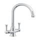 Mixer Tap Dual Lever Rangemaster Estuary Chrome