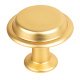 Knob Zinc Alloy Ø 40 mm Land Brushed gold