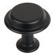 Land Knob Zinc Alloy Matte Black D40x33mm