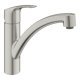 Mixer Tap Single Lever Low Spout Grohe Via Contemporary Brushed super steel