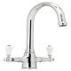 Mixer Tap Dual Lever C-Spout Abode Ludlow Polished chrome - AT1026