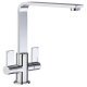 Mixer Tap Dual Lever L-Spout Abode Quantic Polished chrome - AT2070
