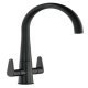 Mixer Tap Dual Lever C-Spout Abode Coniq R Matt black - AT2125