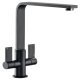 Mixer Tap Dual Lever L-Spout Abode Quantic Matt black - AT2105