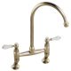Tap Traditional Bridge C-Spout Abode Ludlow Antique brass - AT1031