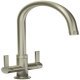 Mixer Tap Dual Lever C-Spout Abode Pico Brushed nickel - AT1227