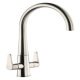 Mixer Tap Dual Lever C-Spout Abode Coniq R Brushed nickel - AT2124