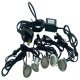 LED Plinth Light 12 V Ø 30 mm Rated IP67 Light Set with Driver 5 light set white LED colour