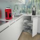 Corner Unit Swing Out Complete Set For cabinet width: 800 mm White/Chrome baskets Left hand