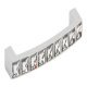 Crystal D Pull Handle Zinc Alloy Polished Chrome 128mm Fixing Centres