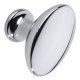 Pearl Knob Zinc Alloy Polished Chrome 28x18x22mm