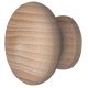 Turned EndGrain Knob Unfin Bch D34x28mm